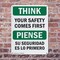 Signmission Safety Culture Sign, 10 in Width, Plastic, Rectangle, Bilingual OS-2PACK-TS-P-1014-L-11895 - alternate 8